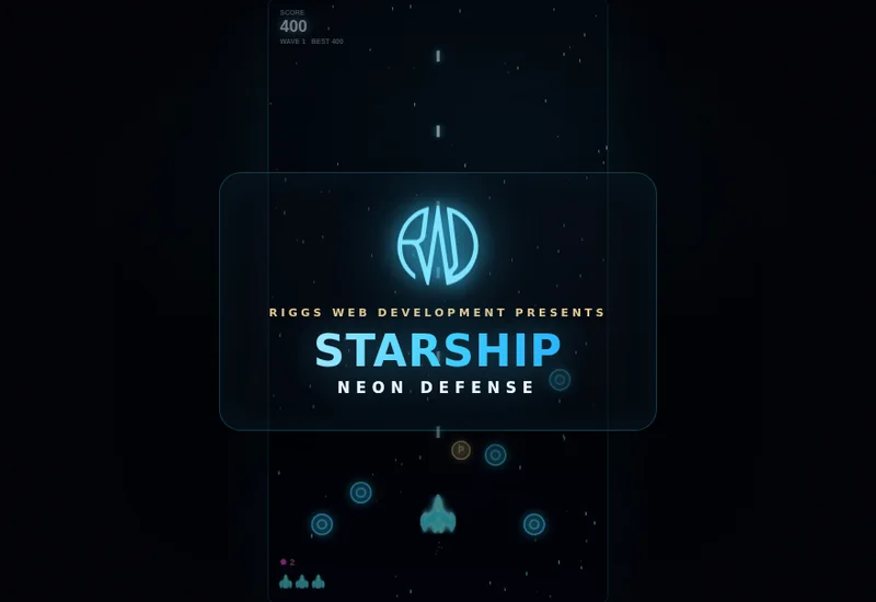 Starship: Neon Defense gameplay