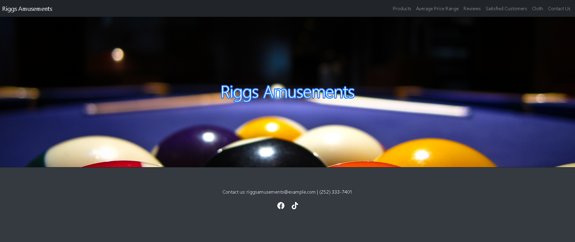Riggs Amusements Website Thumbnail